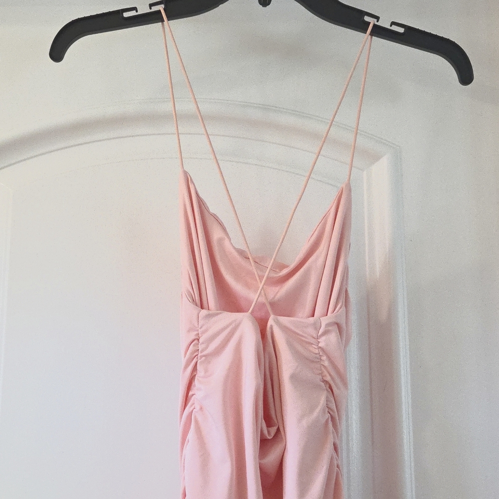 Pink Ruched Dress (XS) - Picture 2 of 6